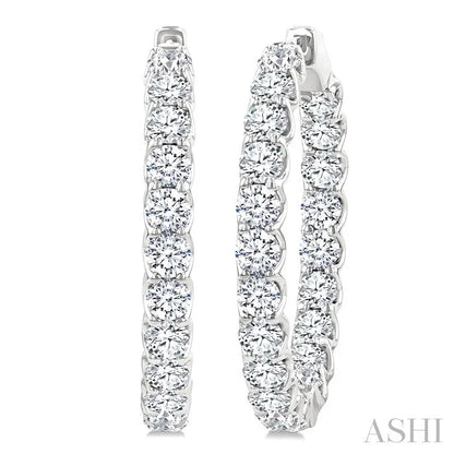 Inside-Out Diamond Round Hoop Earrings