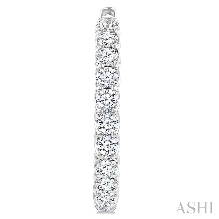 Inside-Out Diamond Round Hoop Earrings