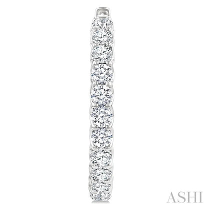Inside-Out Diamond Round Hoop Earrings