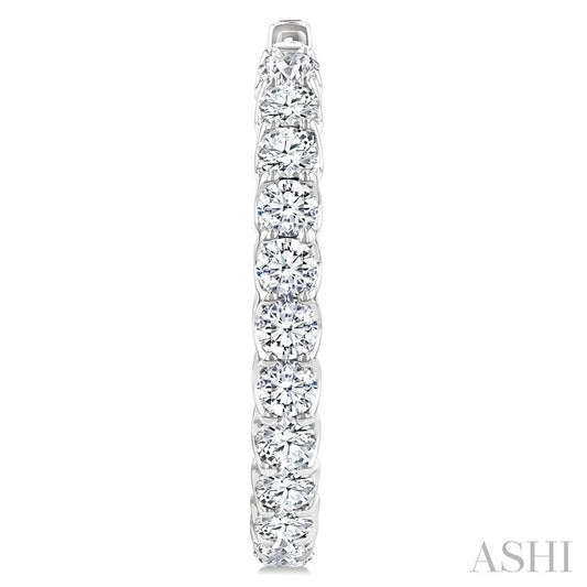 Inside-Out Diamond Round Hoop Earrings