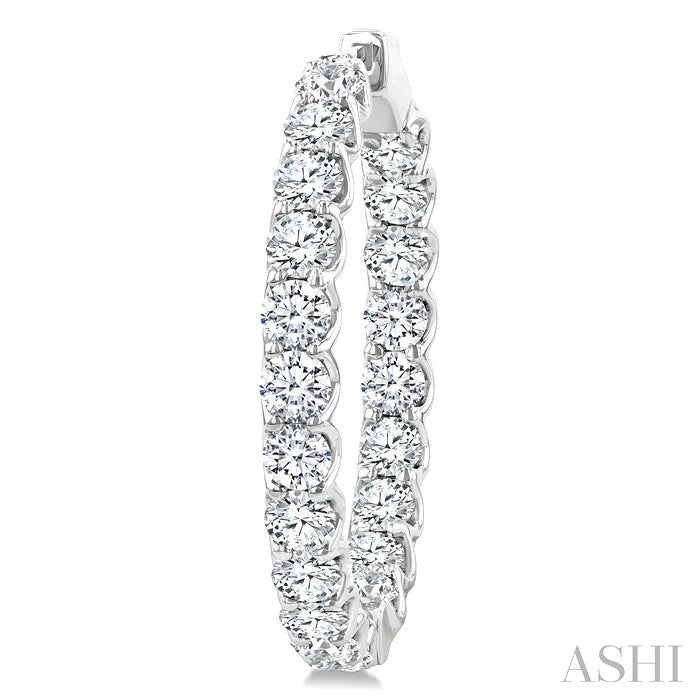 Inside-Out Diamond Round Hoop Earrings