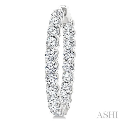 Inside-Out Diamond Round Hoop Earrings