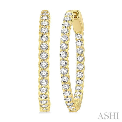Inside-Out Diamond Round Hoop Earrings