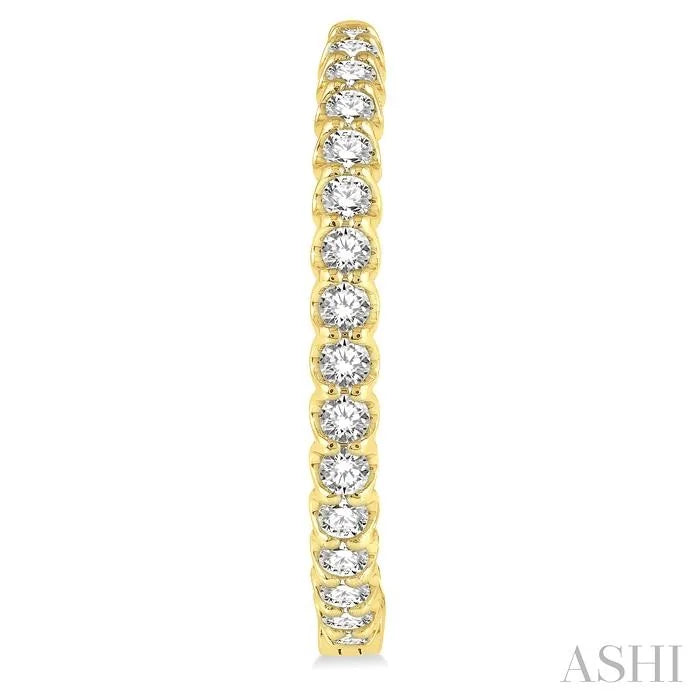 Inside-Out Diamond Round Hoop Earrings