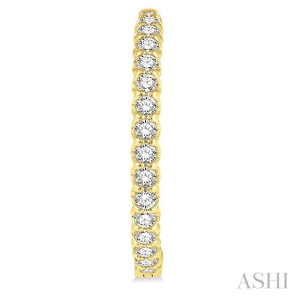 Inside-Out Diamond Round Hoop Earrings