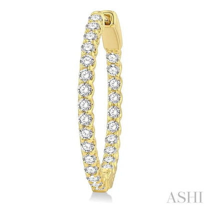 Inside-Out Diamond Round Hoop Earrings