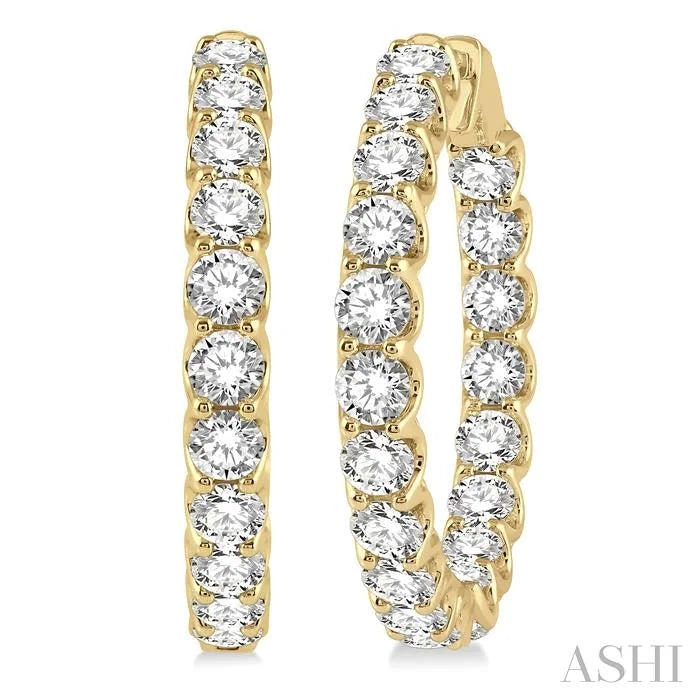 Inside-Out Diamond Round Hoop Earrings