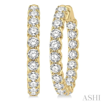 Inside-Out Diamond Round Hoop Earrings