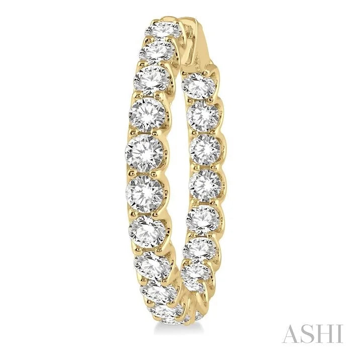 Inside-Out Diamond Round Hoop Earrings