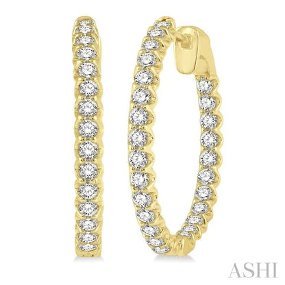 Inside-Out Diamond Round Hoop Earrings