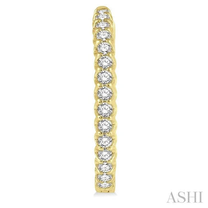 Inside-Out Diamond Round Hoop Earrings