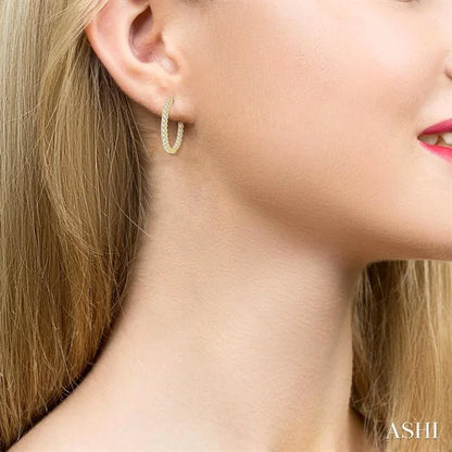 Inside-Out Diamond Round Hoop Earrings