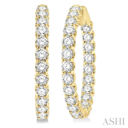 Inside-Out Diamond Round Hoop Earrings