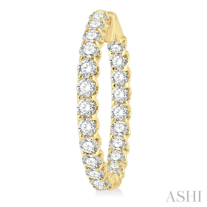 Inside-Out Diamond Round Hoop Earrings