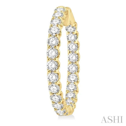 Inside-Out Diamond Round Hoop Earrings