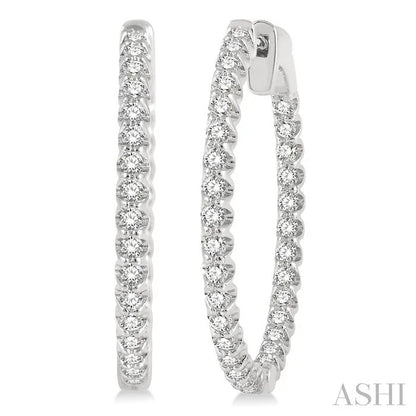 Inside-Out Diamond Round Hoop Earrings