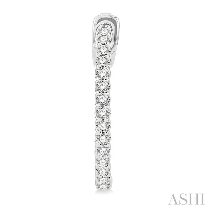 Inside-Out Diamond Round Hoop Earrings