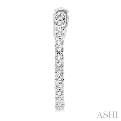 Inside-Out Diamond Round Hoop Earrings