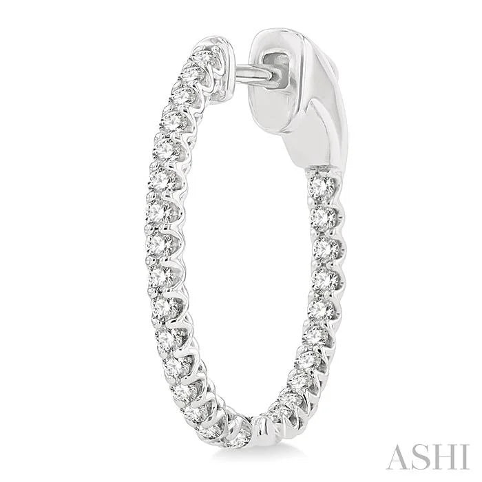 Inside-Out Diamond Round Hoop Earrings