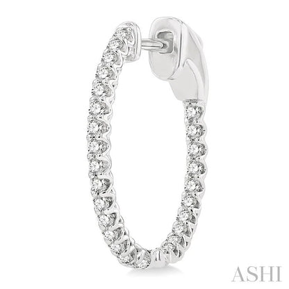 Inside-Out Diamond Round Hoop Earrings