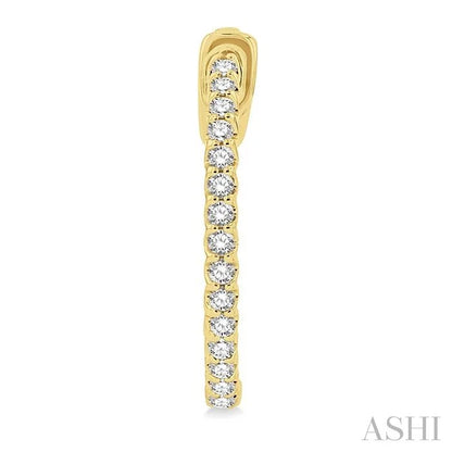 Inside-Out Diamond Round Hoop Earrings