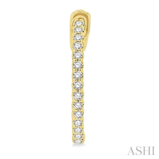 Inside-Out Diamond Round Hoop Earrings