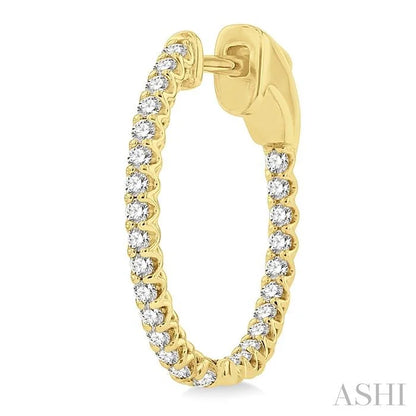 Inside-Out Diamond Round Hoop Earrings