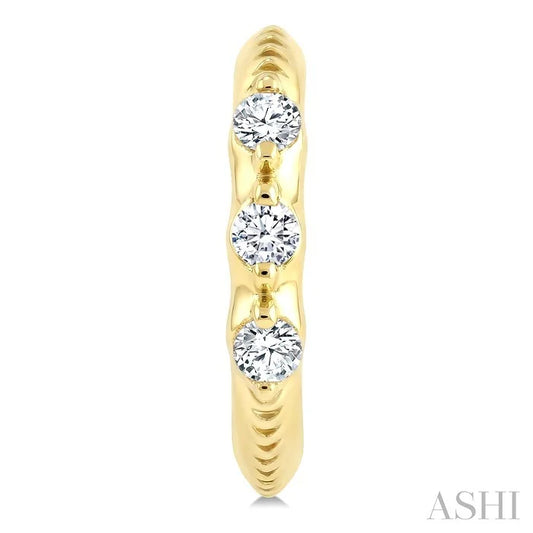 Diamond Huggie Fashion Earrings