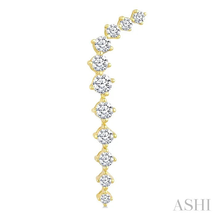 Asymmetrical Diamond Fashion Earrings