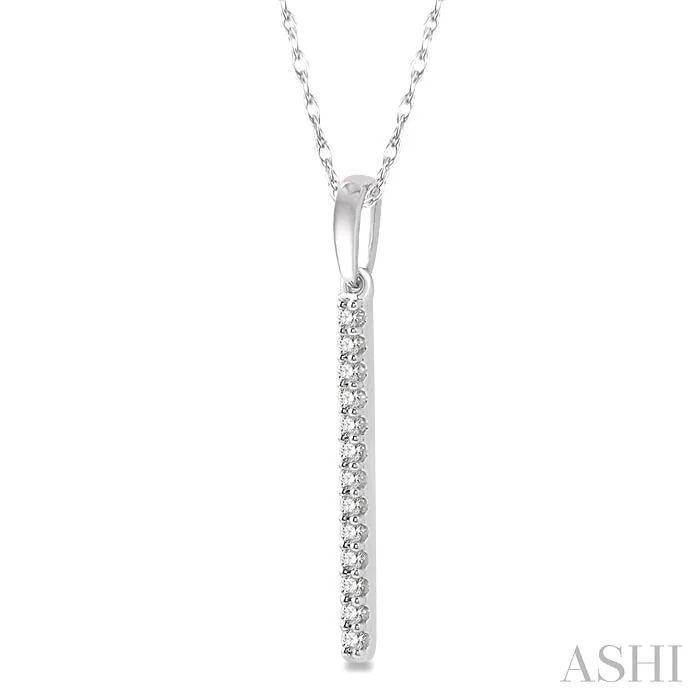 Vertical Bar Petite Diamond Fashion Pendant