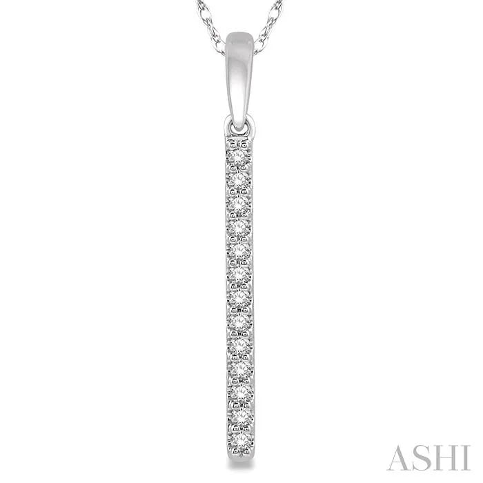 Vertical Bar Petite Diamond Fashion Pendant