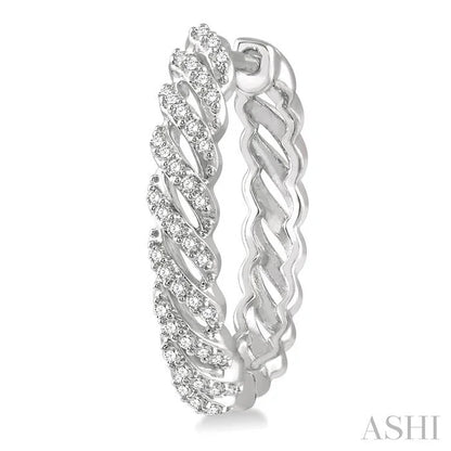 Diamond Fashion Hoop Earrings