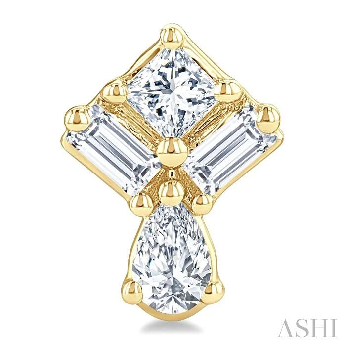 Mixed Shape Diamond Fashion Earrings