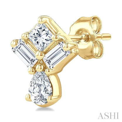 Mixed Shape Diamond Fashion Earrings