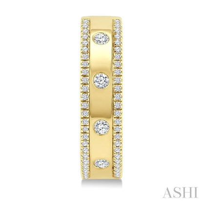 Flush Set Diamond Fashion Hoop Earrings