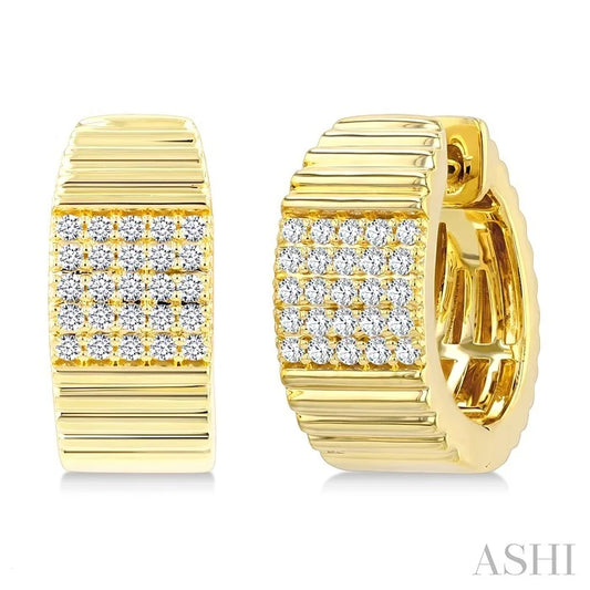 Pirouette Diamond Fashion Hoop Earrings