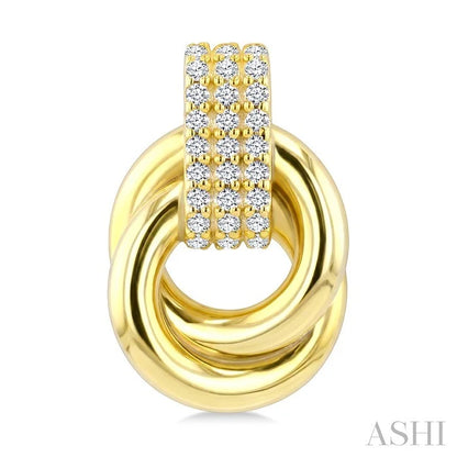 Aeris Gold Diamond Fashion Interlock Earrings