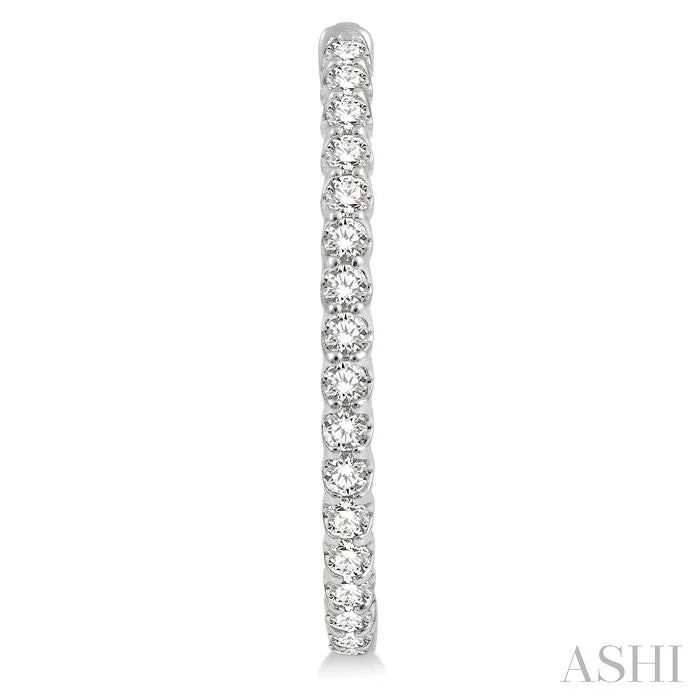 Inside-Out Diamond Oval Hoop Earrings