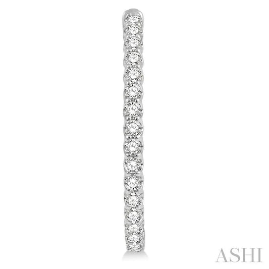Inside-Out Diamond Oval Hoop Earrings