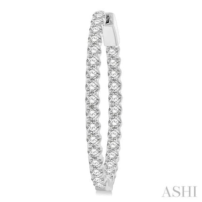 Inside-Out Diamond Oval Hoop Earrings
