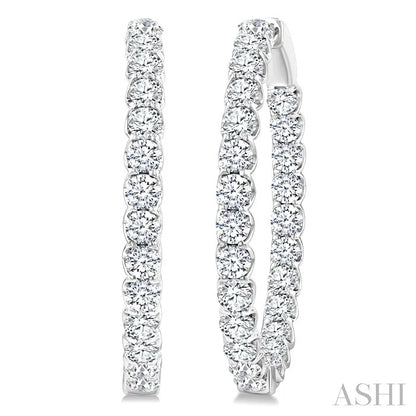 Inside-Out Diamond Oval Hoop Earrings