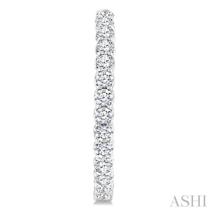 Inside-Out Diamond Oval Hoop Earrings