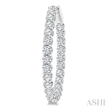 Inside-Out Diamond Oval Hoop Earrings