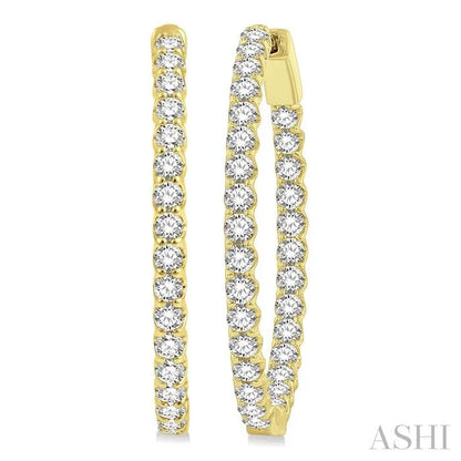 Inside-Out Diamond Oval Hoop Earrings