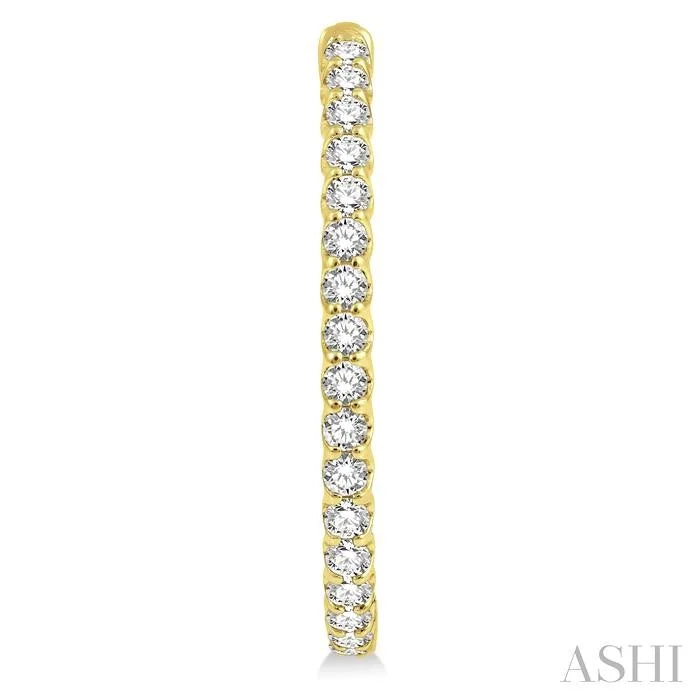 Inside-Out Diamond Oval Hoop Earrings