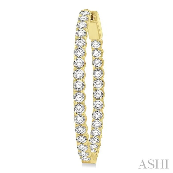 Inside-Out Diamond Oval Hoop Earrings