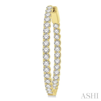 Inside-Out Diamond Oval Hoop Earrings