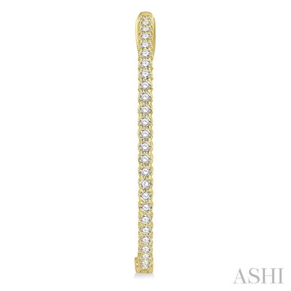 Inside-Out Diamond Oval Hoop Earrings