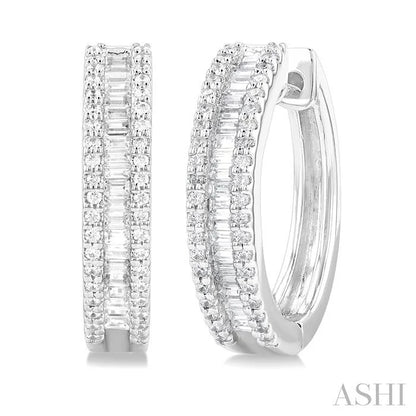Baguette Diamond Hoop Earrings