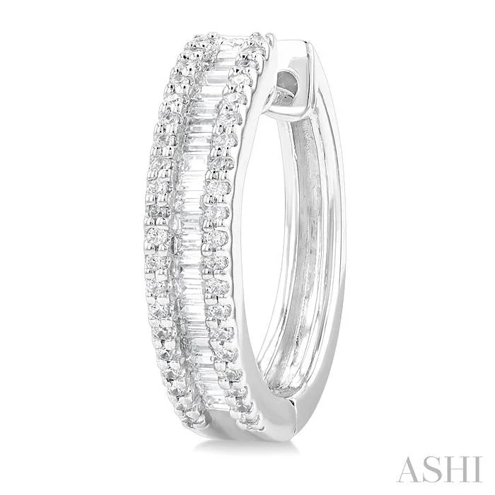 Baguette Diamond Hoop Earrings
